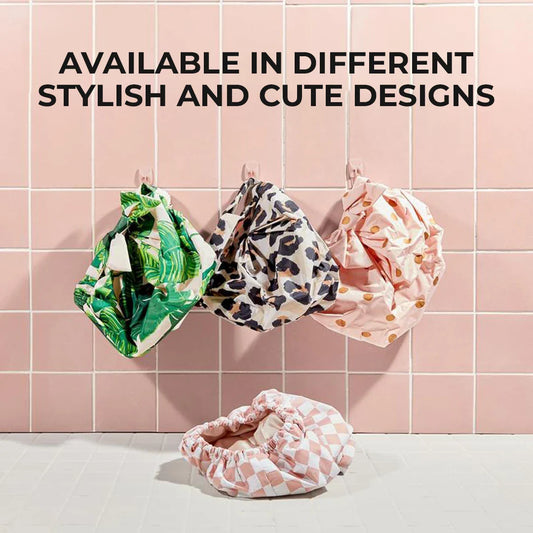 Luxury Satin-Lined Waterproof Shower Cap