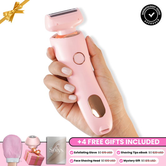 Solys® SmoothShave Razor (pink + 4 gifts)