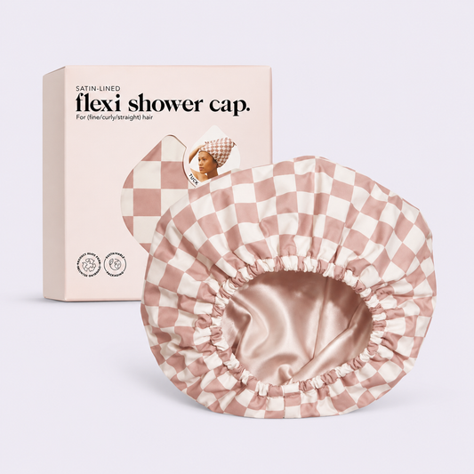 Luxury Satin-Lined Waterproof Shower Cap