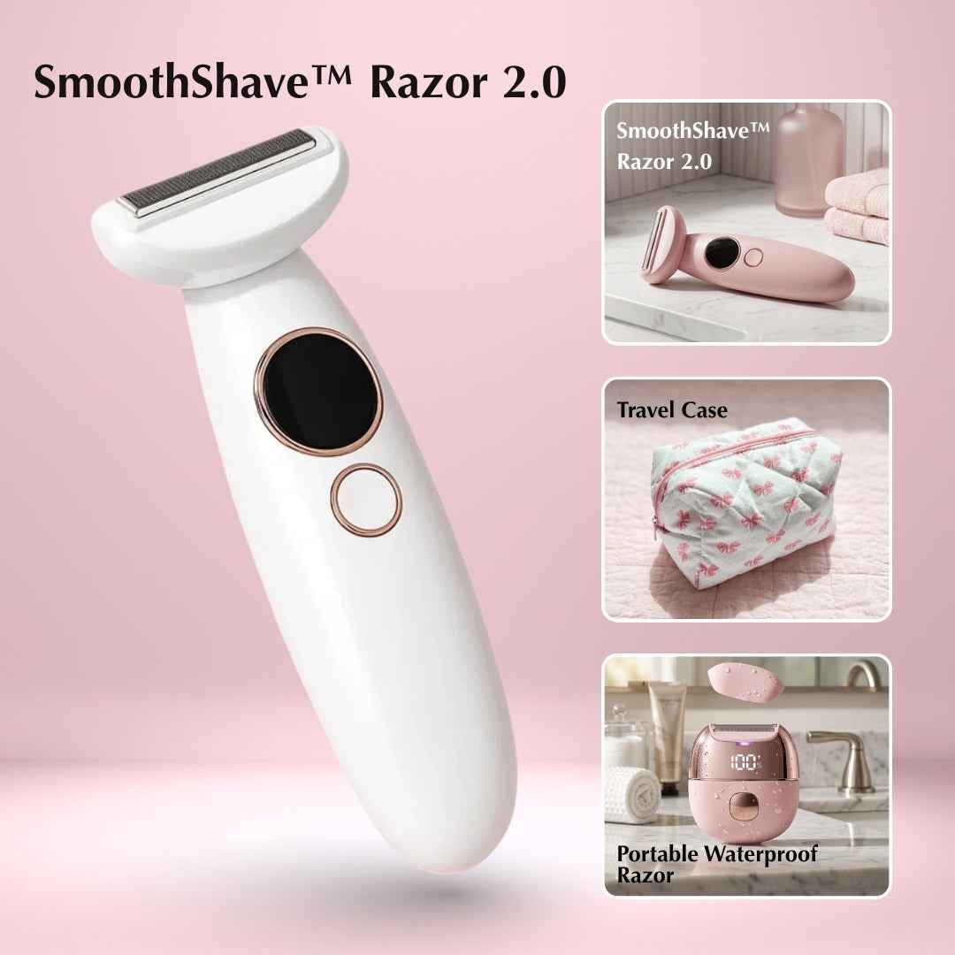 SmoothShave™ Razor 2.0 PLUS Portable Waterproof Razor and Travel Case