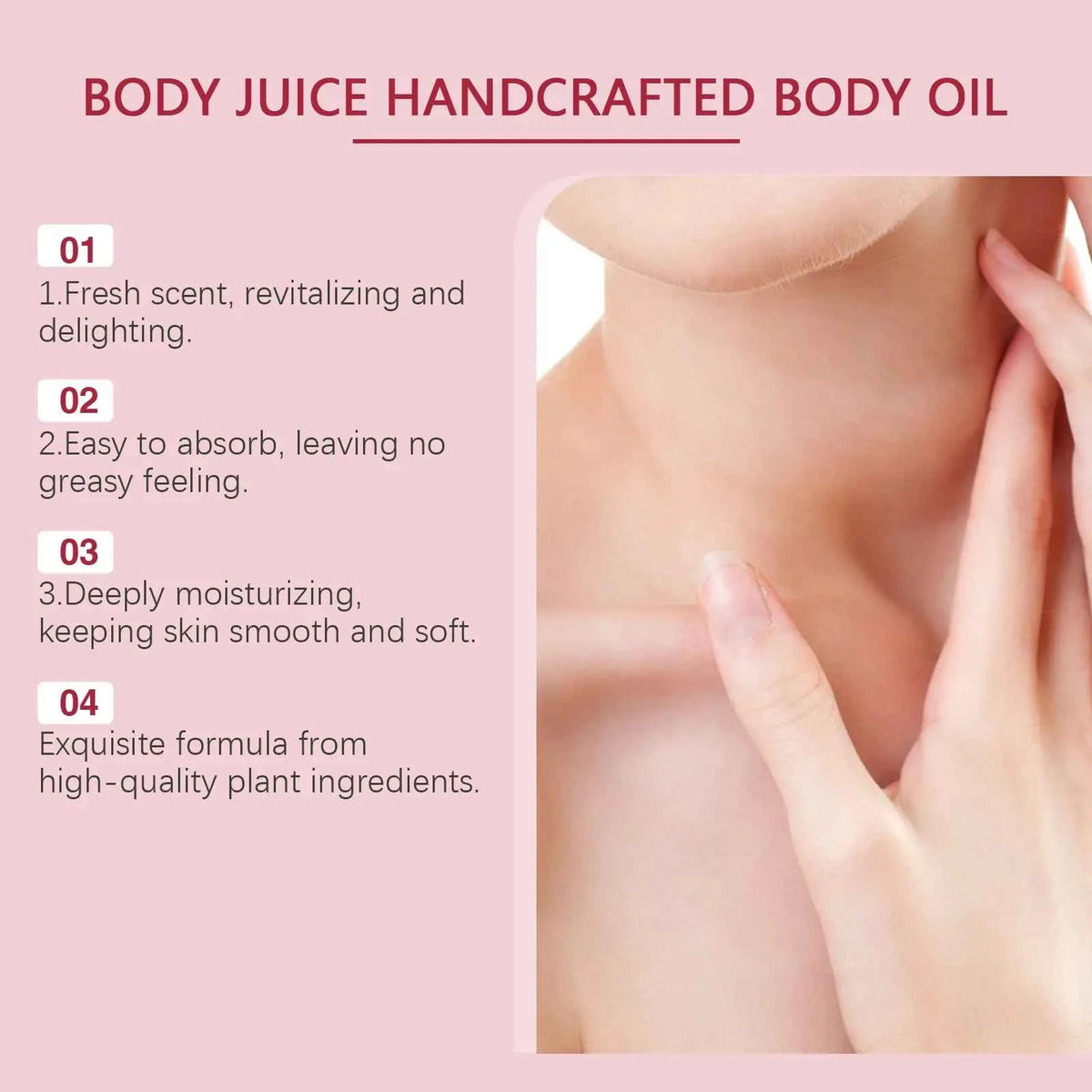 OceAura Vanilla Scented Body Oil Long Lasting Fragrance Moisturizing Skin Rejuvenation Coconut Oil Strawberry Body Massage Oil