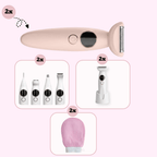 SmoothShave™ Pink Razor 2.0 Sister Pack Deal featuring two pink electric razors for gentle body and bikini hair removal with a matching gift set.