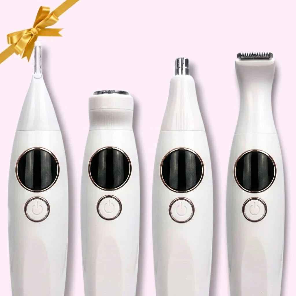 Four replacement head attachments for the SmoothShave™ Razor 2.0 electric razor for body and bikini grooming.