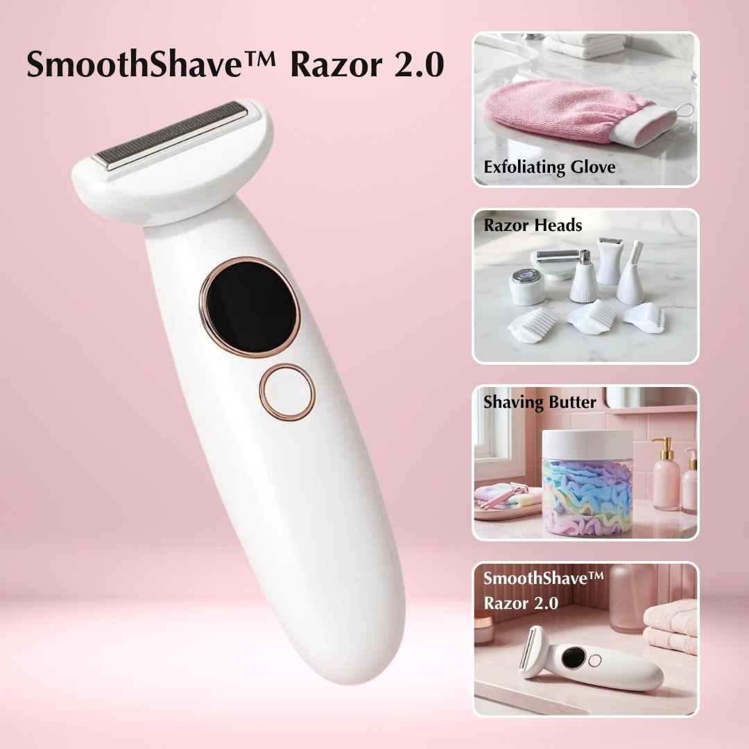 SmoothShave™ Razor 2.0 PLUS Exfoliating Glove and Shave Butter