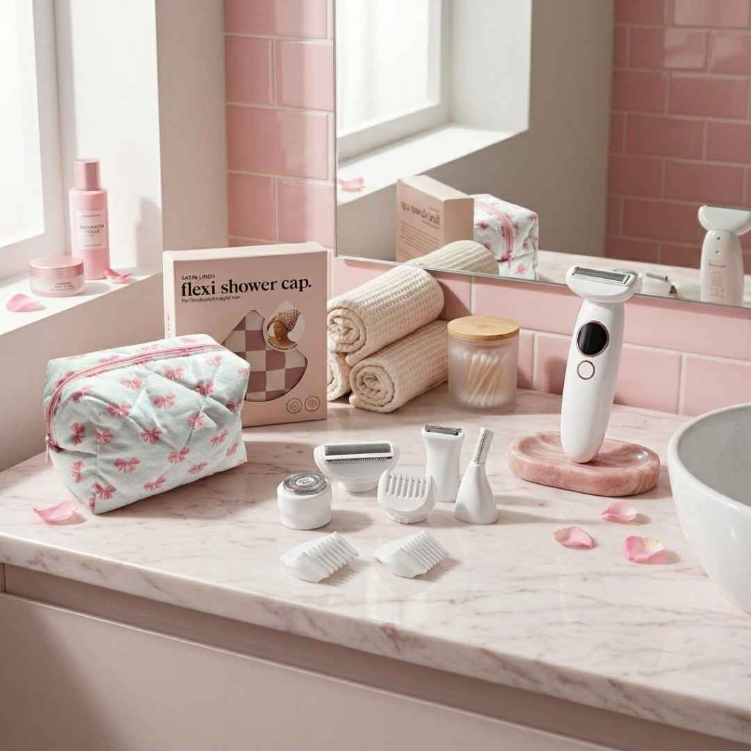 SmoothShave™ Razor 2.0 PLUS Travel Case and Shower Cap